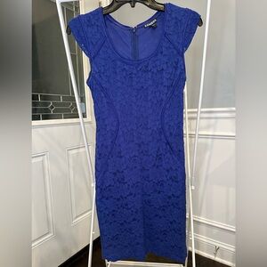 Express Elegant Blue Lace Dress